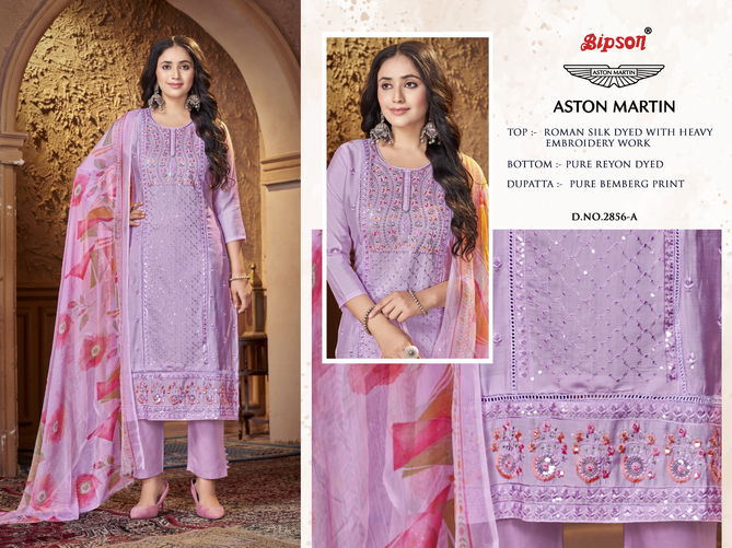 Aston Martin 2856 By Bipson Roman Silk Embroidery Non Catalog Dress Material Wholesale Shop In Surat